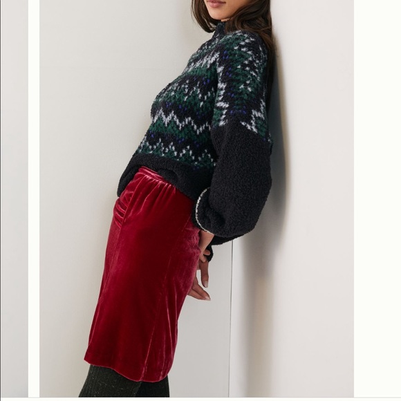 NWT Anthropology CONNIE VELVET MINI SKIRT sizes - Picture 2 of 6